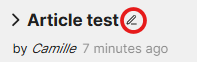 Rename an article